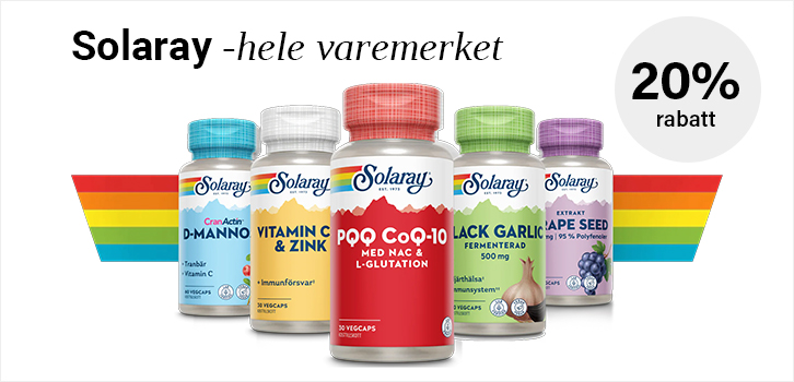Bredt utvalg av urter, vitaminer og mineraler.