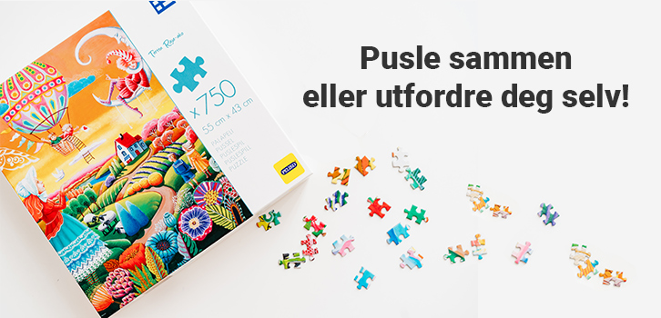 Slapp av med et puslespill!