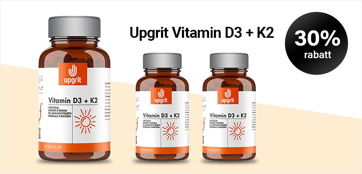 Upgrit Vitamin D3 + K2 - 30% rabatt