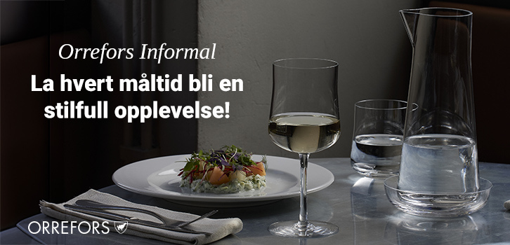 Kampanje på Orrefors Informal! – La hvert måltid bli en stilfull opplevelse.