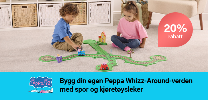 En fargerik serie av spor- og kjøretøyleker med Peppa Gris!