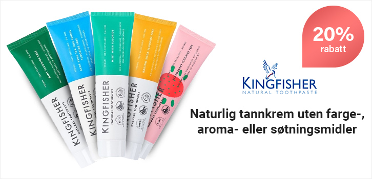 Børst tennene naturlig med Kingfisher