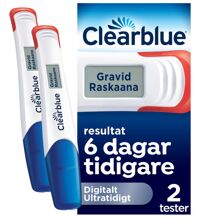 Clearblue Digitalt Ultratidigt Graviditetstest 2 stk/pakke