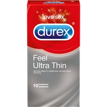 10 stk/pakke - Durex Kondom Feel Ultra Thin