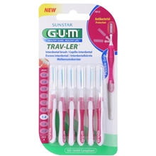 6 stk/pakke - GUM Travler dark red 1,4 mm 6st/paket