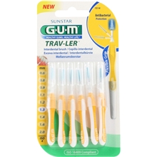 1 pack - GUM Travler Mellanrumsborste 1,3mm 6st/paket