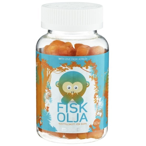 Monkids Fiskolja Barn Citron