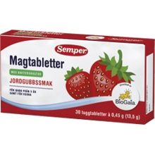 30 tabletter - Semper Magtabletter Jordgubb