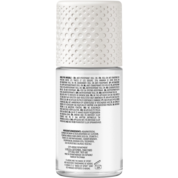 Adidas Pro Invisible Woman - Roll On Deodorant (Bilde 2 av 3)