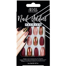 1 set - Ardell Nail Addict Red Cateye