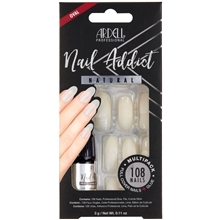 1 set - Oval - Ardell Nail Addict Natural Multipack