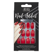 1 set - Cherry Red - Ardell Nail Addict Colored