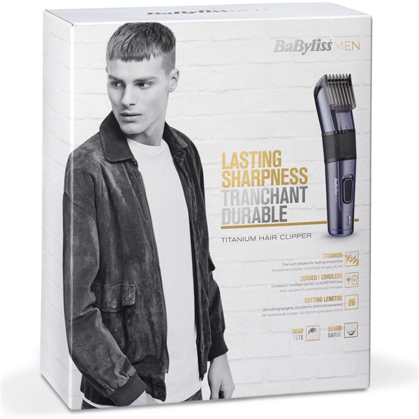 BaByliss E976E Hair Clipper Titanium (Bilde 4 av 4)