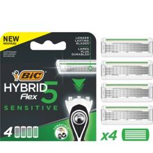 BIC Hybrid Flex 5 Sensitive Blades 4 stk/pakke