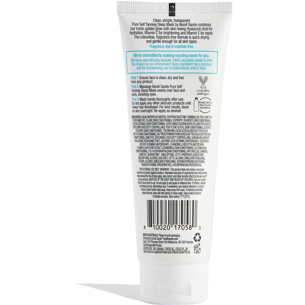Bondi Sands Pure Self Tanning Sleep Mask (Bilde 4 av 5)