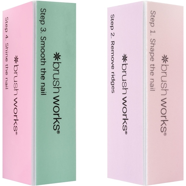 Brushworks Nail Buffing Block Pastel Set