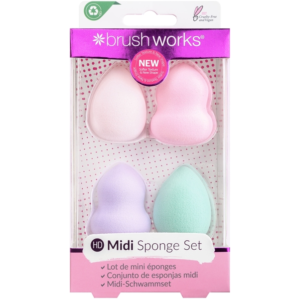 Brushworks HD Midi Blender Sponge Set (Bilde 1 av 2)