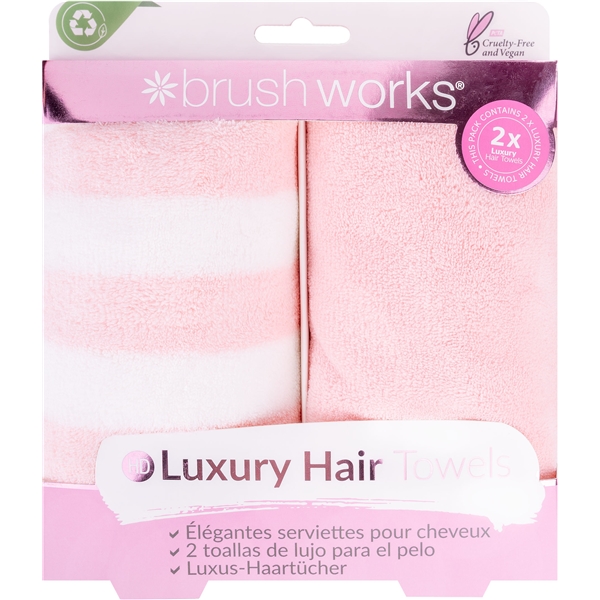Brushworks HD Luxuary Hair Towels - 2 Pack (Bilde 1 av 2)