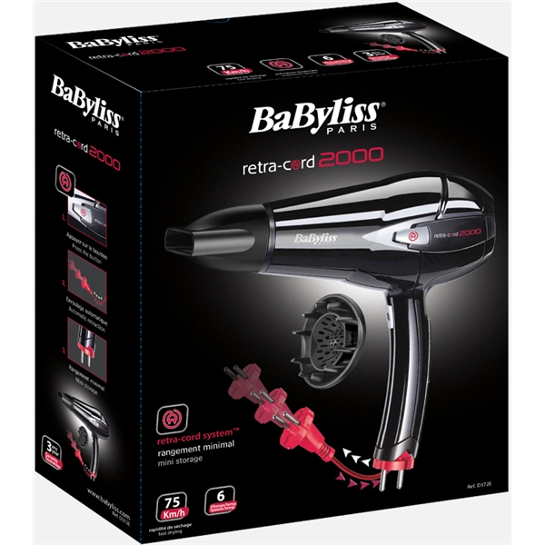 BaByliss D372E Hair Dryer DC Expert Cord Reel (Bilde 2 av 4)