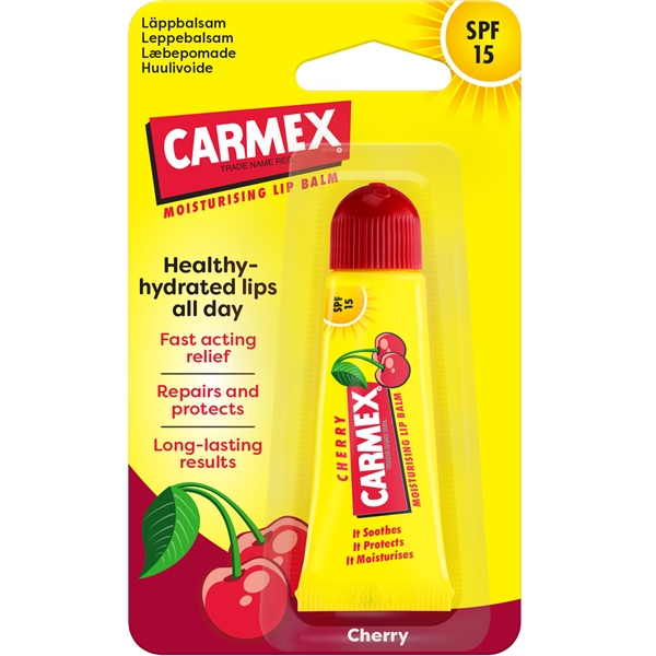 Carmex Lip Balm Cherry Tube SPF15 (Bilde 1 av 3)