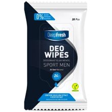 20 stk/pakke - Deep Fresh Deo Wipes Sport Men