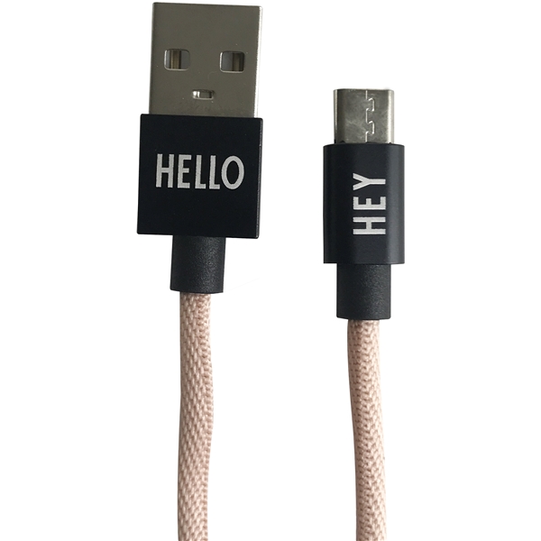 Design Letters Micro USB Cable 1 M Nude (Bilde 1 av 2)