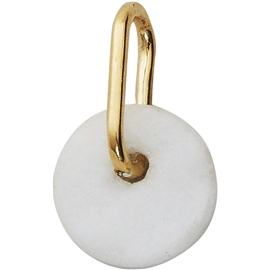Design Letters White Marble Charm 6mm White