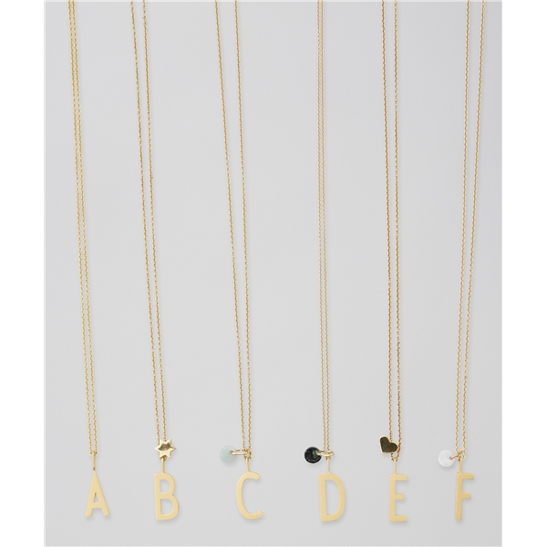 Design Letters Necklace Chain 45 cm Gold (Bilde 2 av 2)
