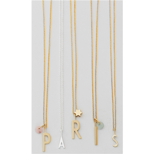 Design Letters Necklace Chain 60 cm Gold (Bilde 2 av 2)