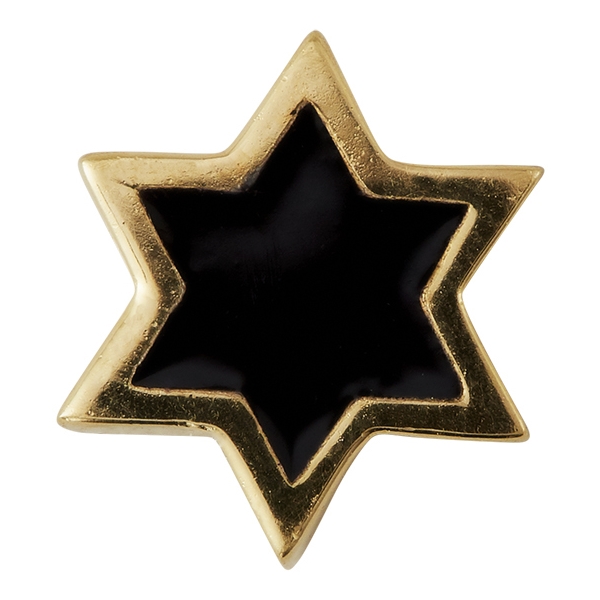Design Letters Enamel Star Charm Gold Black (Bilde 1 av 2)
