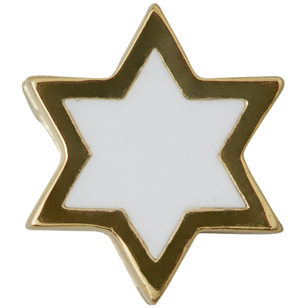 Design Letters Enamel Star Charm Gold White (Bilde 1 av 2)
