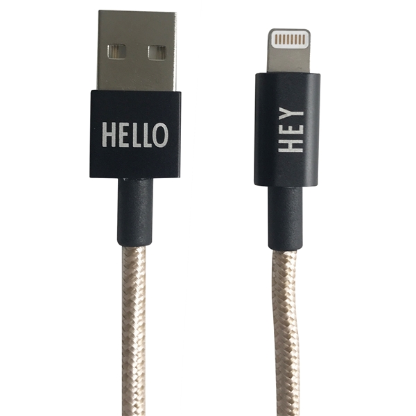 Design Letters Lightning Cable 1 Meter Gold (Bilde 1 av 2)