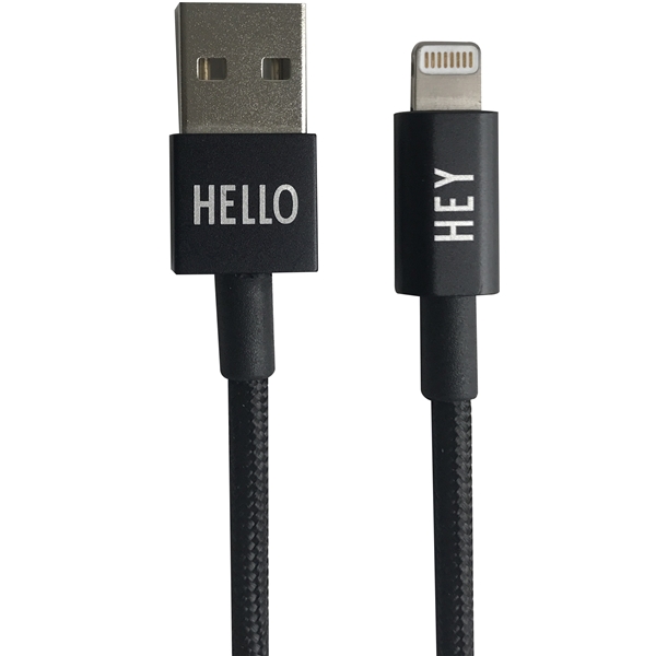 Design Letters Lightning Cable 1 Meter Black (Bilde 1 av 2)