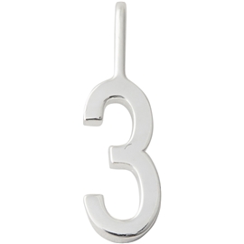 Lucky Numbers 10 mm Silver No. 008 No. 003