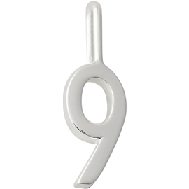 Lucky Numbers 10 mm Silver No. 008 No. 009
