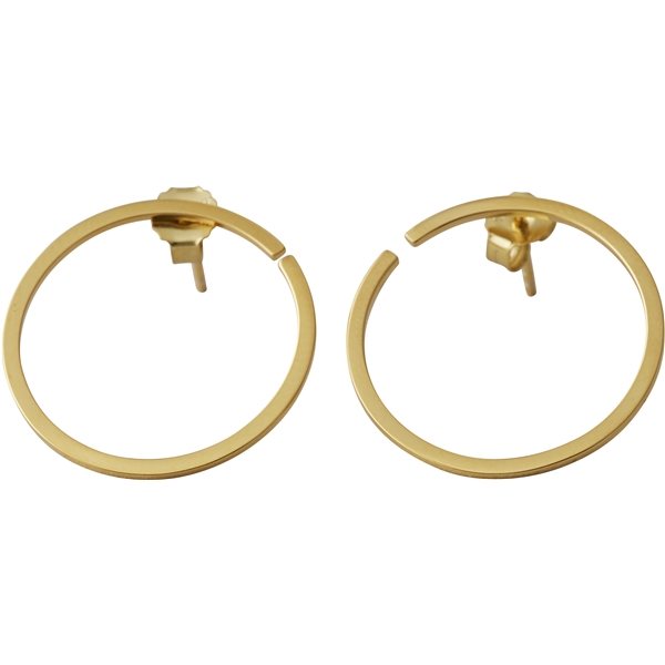 Design Letters Earring Hoops 24 mm Gold (Bilde 1 av 3)