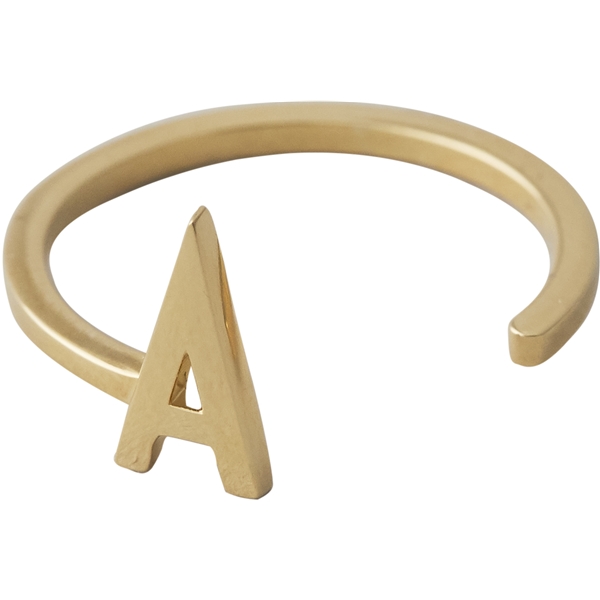 Design Letters Ring Gold A-Z (Bilde 1 av 2)
