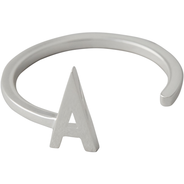 Design Letters Ring Silver A-Z (Bilde 1 av 2)