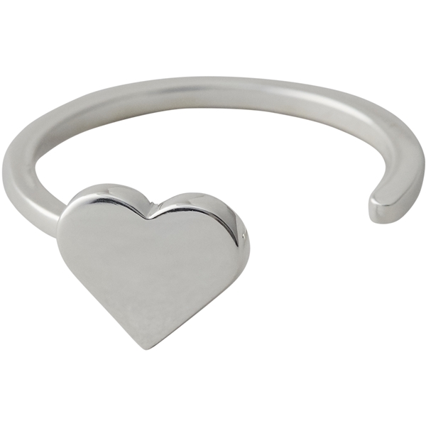 Design Letters Heart Ring Silver (Bilde 1 av 2)