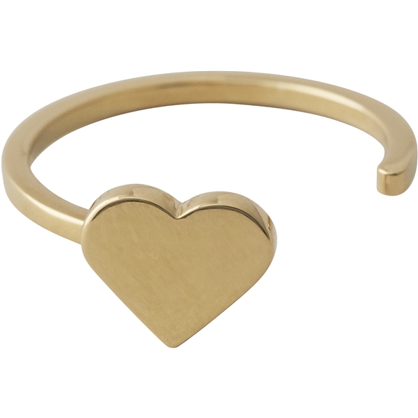 Design Letters Heart Ring Gold (Bilde 1 av 3)
