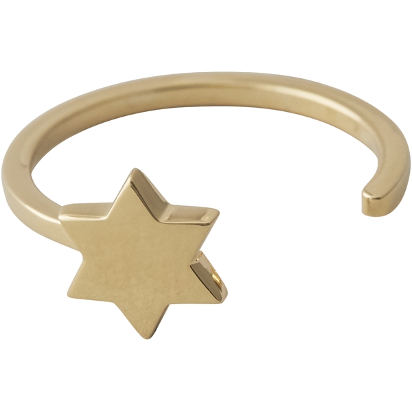Design Letters Star Ring Gold (Bilde 1 av 2)