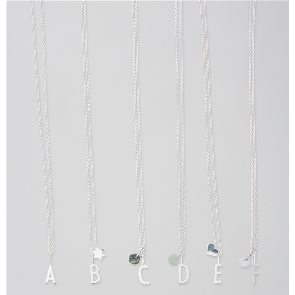 Design Letters Silver Dark Green Marble Charm 6 mm (Bilde 2 av 2)