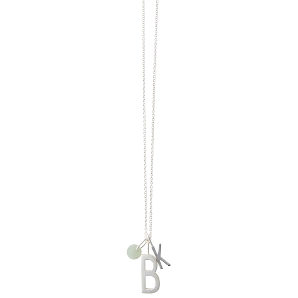 Design Letters Silver Green Aventurine Charm 6 mm (Bilde 2 av 2)