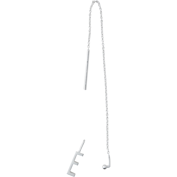Design Letters Earring Chain Silver (Bilde 3 av 3)