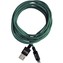 Dark Green  - Design Letters Extra Long Cable iPhone 1,85 m