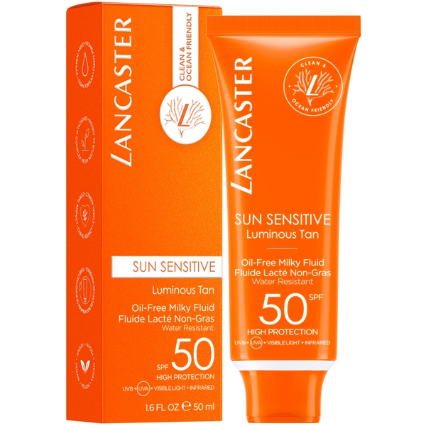 Lancaster SPF50 Sun Sensitive Oil Free Milky Fluid (Bilde 2 av 3)