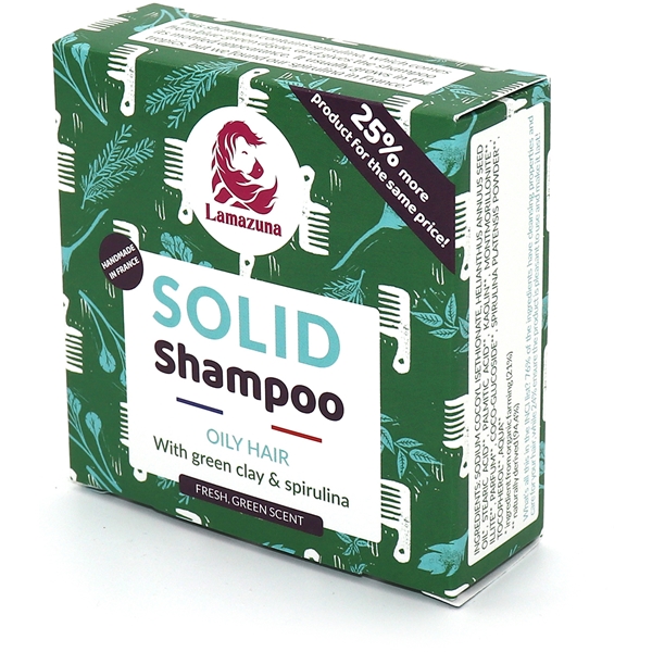 Lamazuna Solid Shampoo Oily Hair w Green Clay (Bilde 1 av 3)