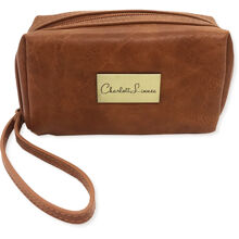 Brown Zircon Casual Makeup Bag