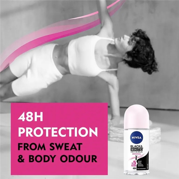 Nivea Deo Black & White Invisible Roll On (Bilde 3 av 6)