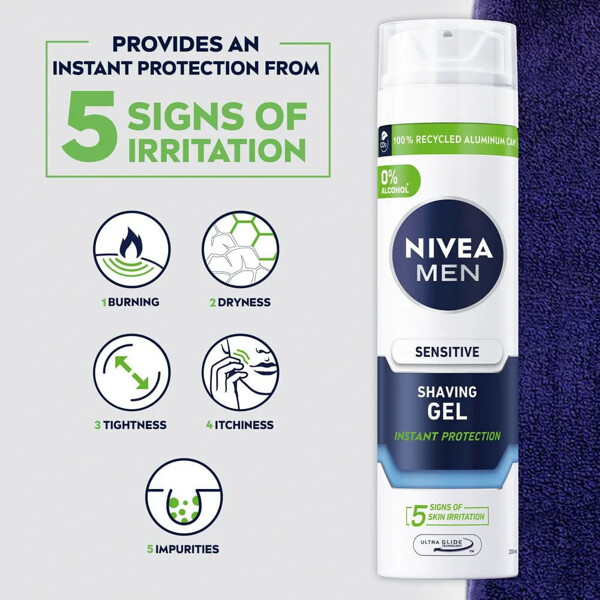 Nivea Men Sensitive Shaving Gel (Bilde 3 av 7)